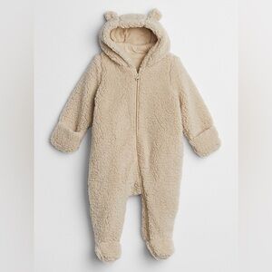 Gap Baby‎ Sherpa Hoodie One-Piece Bunting Size 6-12 Months
